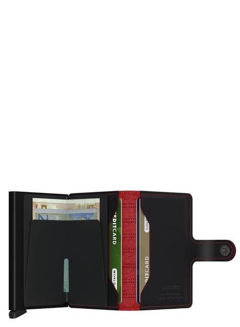 Portfel kieszonkowy RFID Secrid Miniwallet Fuel - black / red
