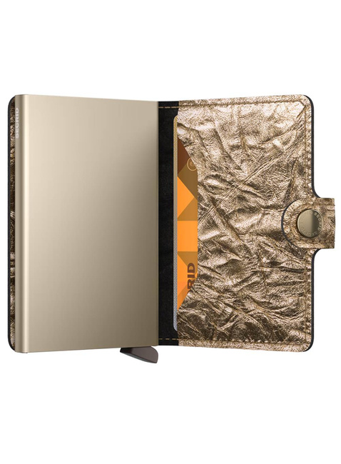 Secrid kompaktowy portfel z RFID Miniwallet Crunch - gold
