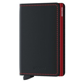 Portfel ochrona RFID Secrid matte Slimwallet - black / red
