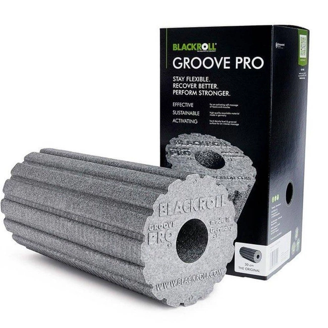 Wałek z pianki z rowkami Blackroll Groove Pro - grey