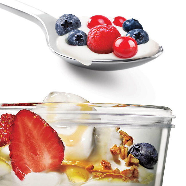 Lunchbox / pojemnik na jogurt z łyżką YO 2 GO Asobu - lime