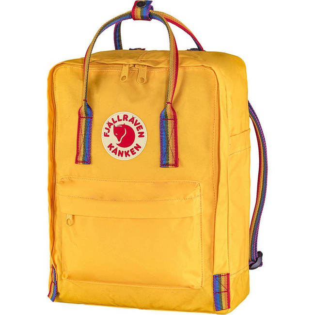 Plecak Fjallraven Kanken - warm yellow / rainbow pattern