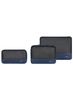 Zestaw 3 organizerów podróżnych Samsonite Ta Revolution Set of 3 Packing Cubes - midnight blue