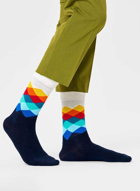 Skarpety unisex Happy Socks - navy / faded diamond