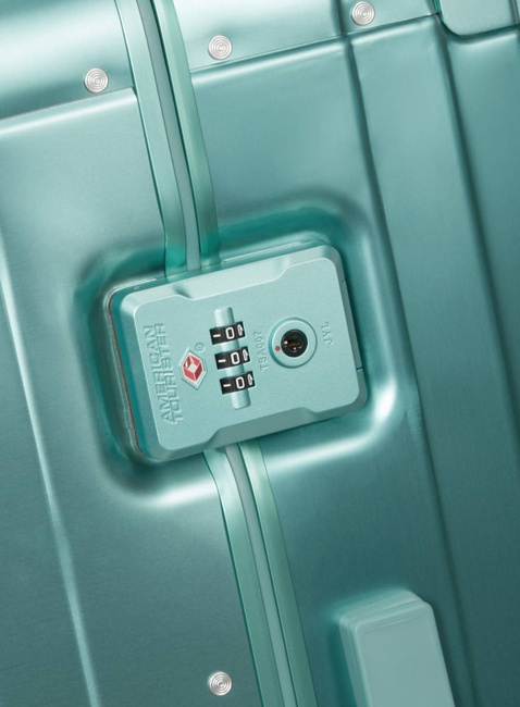 Walizka mała American Tourister Soundbox Alu - dusty turquoise