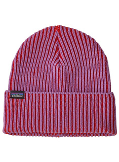 Czapka unisex Patagonia Fisherman's Rolled Beanie - contrast stripe / brisk purple