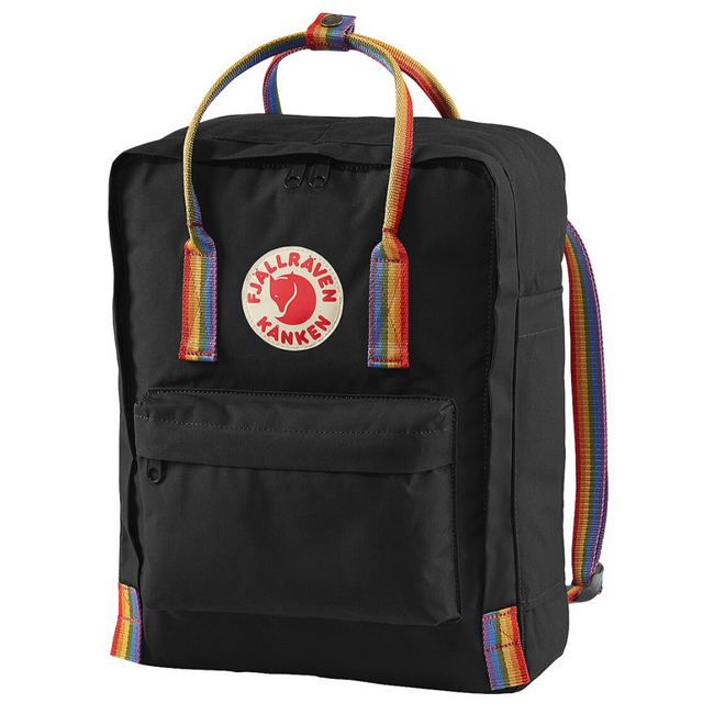 Plecak Fjallraven Kanken - black / rainbow pattern