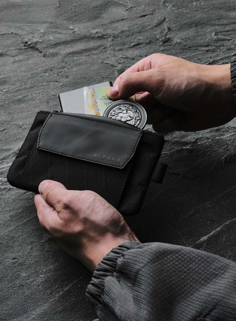 Portfel saszetka Alpaka Zip Pouch Coin - black