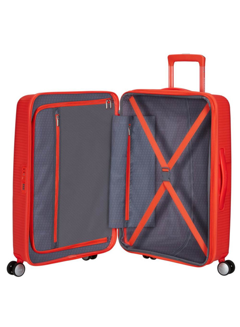 Walizka średnia American Tourister Soundbox EXP - neon orange