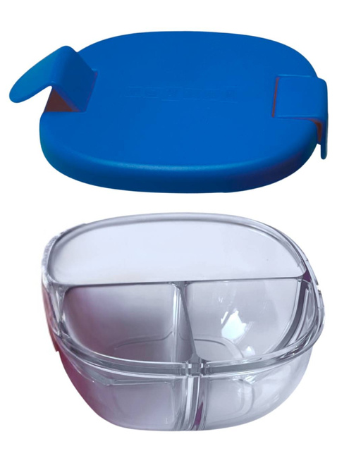 3-komorowa miska na przekąski Yumbox Snack Bowl  - navy blue
