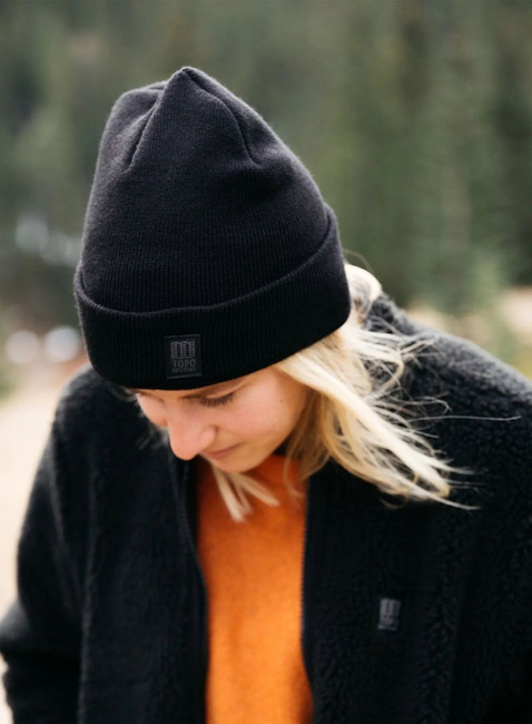 Czapka zimowa Topo Designs Work Cap - asphalt / black marl