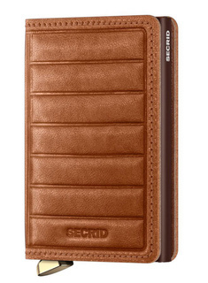 Portfel RFID Secrid Premium Slimwallet Emboss Lines - cognac
