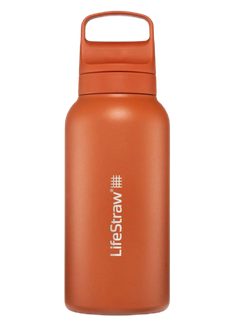 Butelka termiczna z filtrem LifeStraw Go Steel 1 l - Kyoto orange