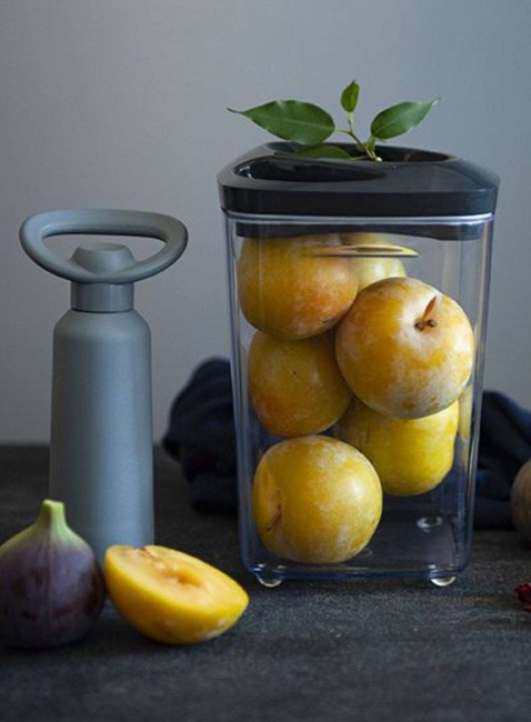 Pojemnik próżniowy na żywność Dafi SeeYoo 1,3 l + pompka - stalowy