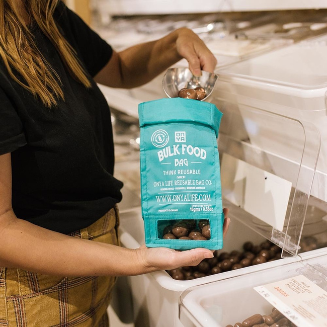 Mała torba / worek wielorazowy na żywność Onya - aqua