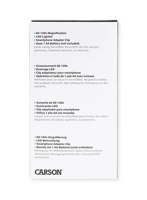 Mikroskop kieszonkowy Carson MicroBrite PRO LED 60-120x z klipsem do telefonu