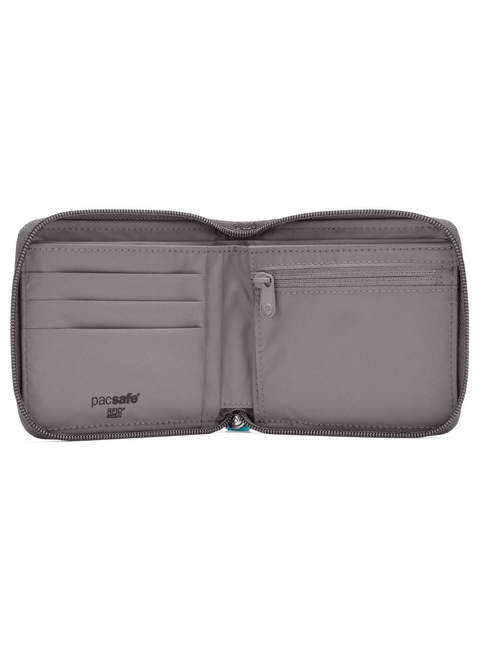 Portfel antykradzieżowy Pacsafe RFIDsafe Zip Around Wallet - stone