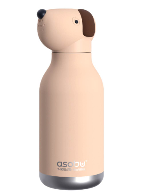 Butelka termiczna dziecięca Asobu Bestie Bottle 0,46 l - beige dog