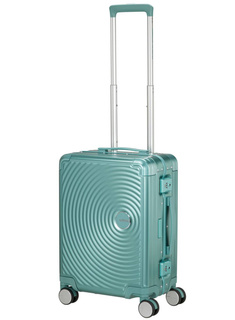 Walizka mała American Tourister Soundbox Alu - dusty turquoise