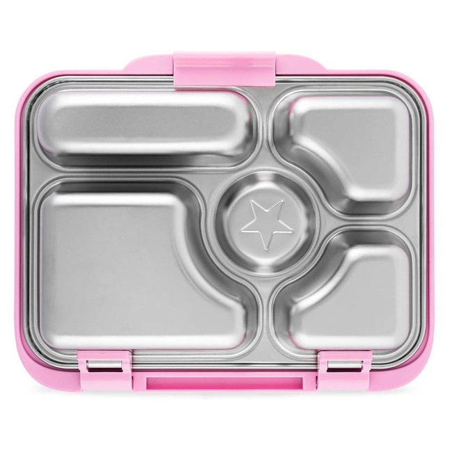 Lunchbox 5-komorowy Yumbox Presto ze stalową tacą - rose pink