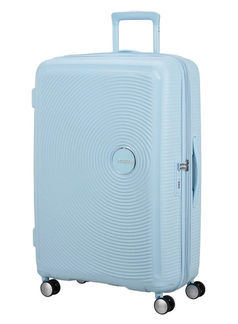 Walizka duża American Tourister SoundBox EXP - pastel blue