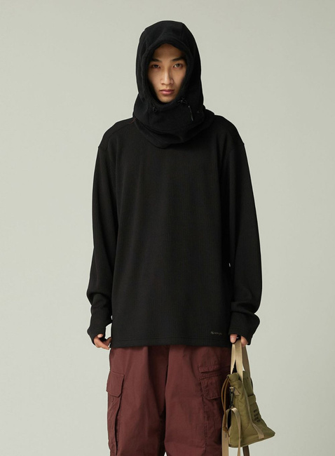 Kominiarka Snow Peak Water-Repellent Fleece Balaclava - black