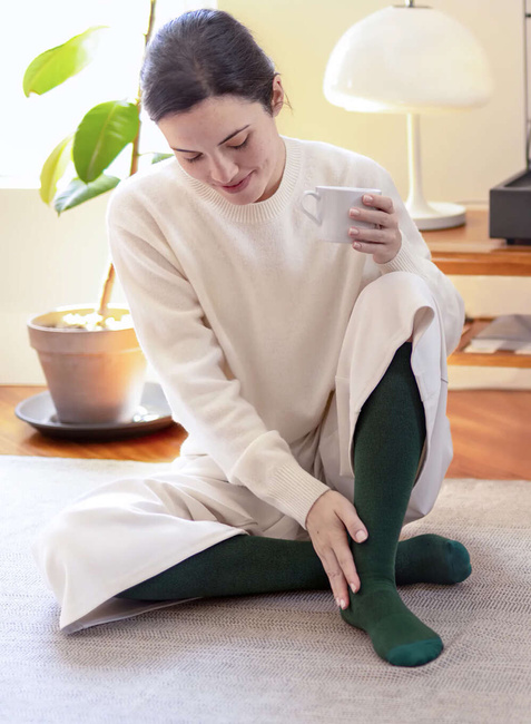 Skarpety kompresyjne Ostrichpillow Bamboo Socks - forest green