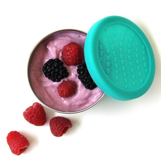 Okrągły pojemnik na przekąski Seal Cup Solo™ 207 ml ECOlunchbox - turquise