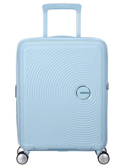 Walizka mała American Tourister Soundbox EXP - pastel blue