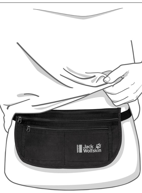 Saszetka Jack Wolfskin Document Belt RFID - black