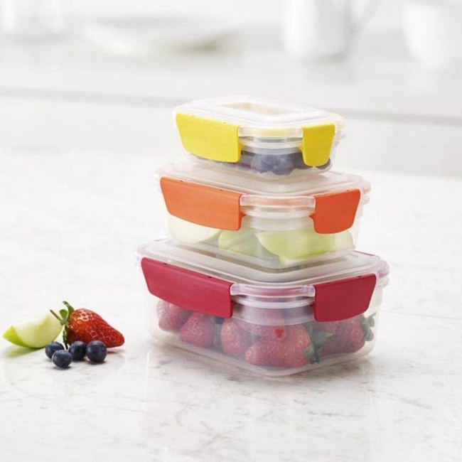 Zestaw 3 pojemników na żywność Nest™ Lock JJ - multicolour