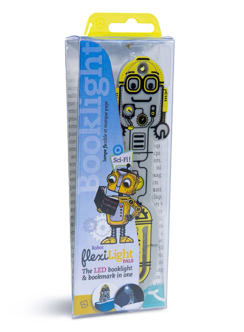 Lampka zakładka do książki Thinking Gifts Flexilight Pal LED - robot grey