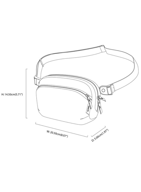 Torba saszetka na ramię Alpaka Flight Sling Mini 1 l X-Pac - black