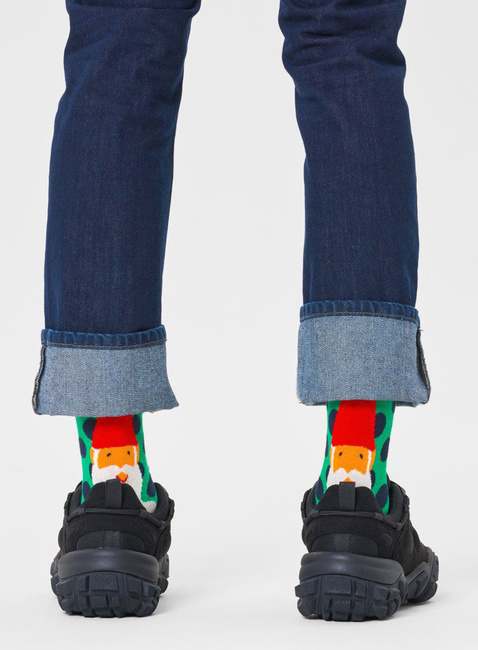 Skarpety unisex Happy Socks - green / santa's beard