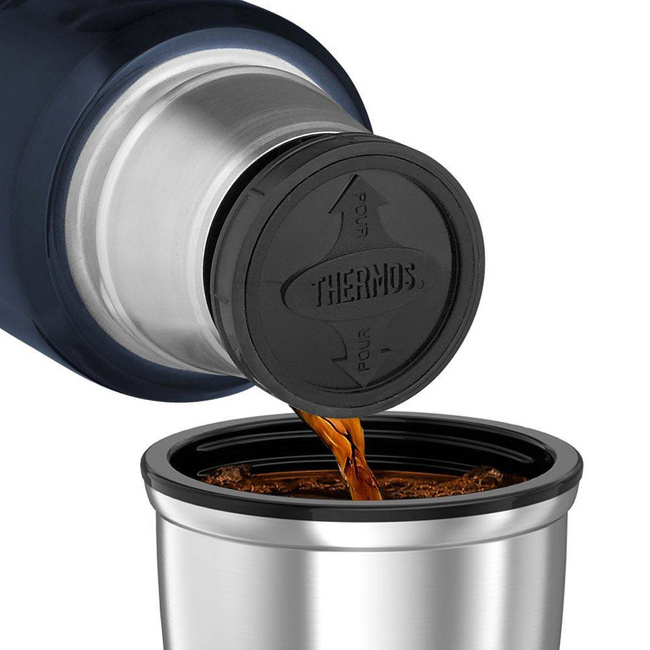 Termos z uchwytem Thermos Stainless King™ Beverage Bottle 1,2 l - metallic blue
