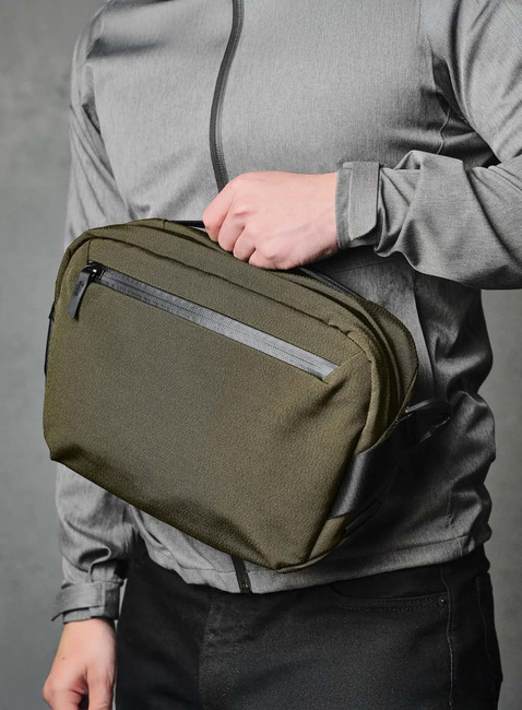 Torba na ramię crossbody Alpaka Go Sling Axoflux - army green