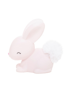 Mini lampka nocna na baterie Dhink Króliczek z puszystym ogonkiem
