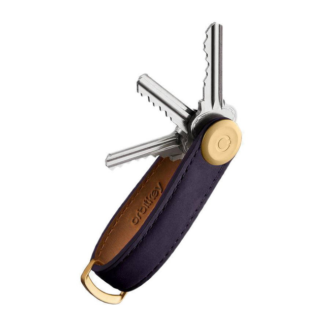 Skórzane etui na klucze Orbitkey Key Organiser Crazy Horse - aubergine / purple