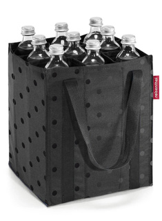 Torba na butelki z przegrodami Reisenthel Bottlebag - glossy dots black