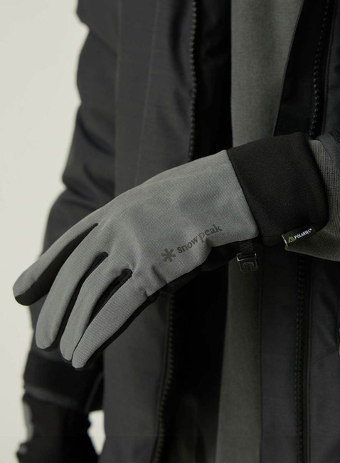 Rękawiczki zimowe Snow Peak Polartec Power Stretch Gloves - grey