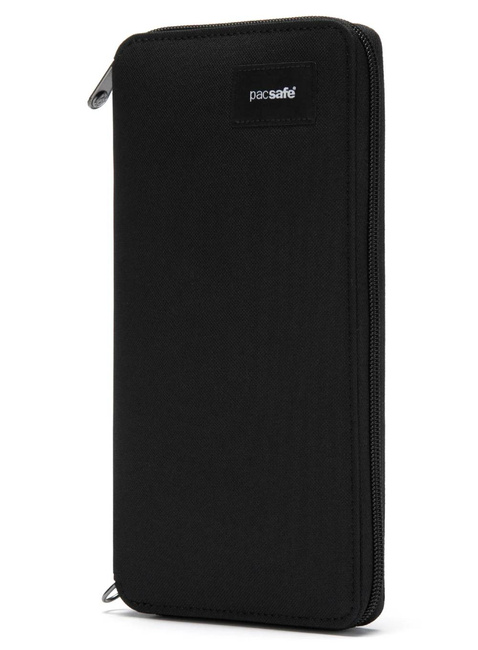 Portfel antykradzieżowy Pacsafe RFIDsafe Travel Wallet - jet black