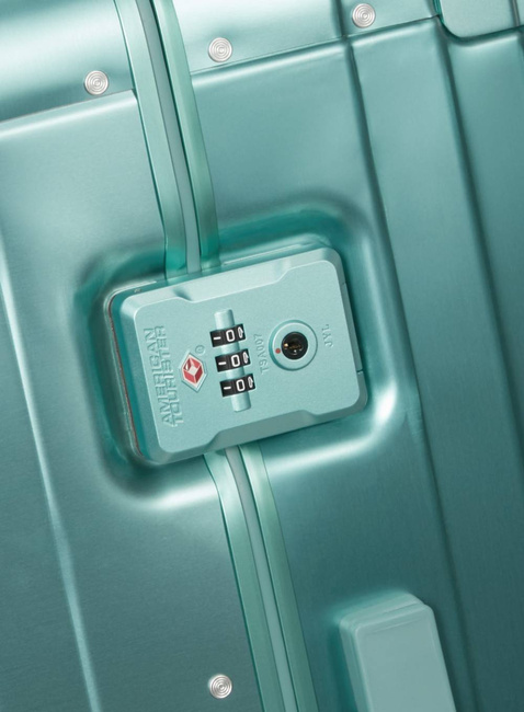 Walizka średnia American Tourister Soundbox Alu - dusty turquoise
