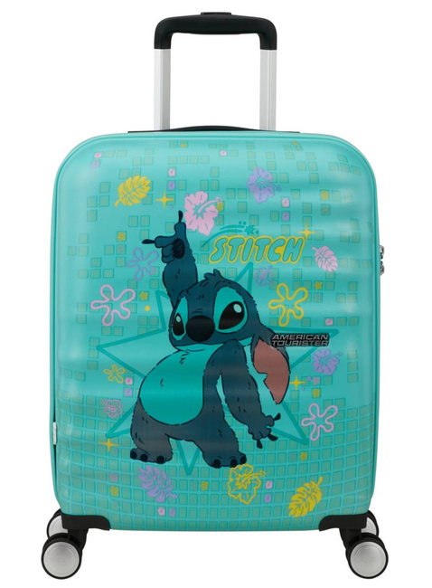 Walizka kabinowa American Tourister Wavebreaker Disney - Stitch flower