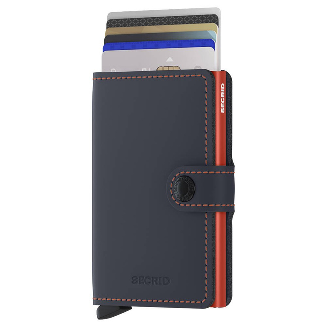 Nieduży portfel Miniwallet Matte Secrid - nightblue / orange