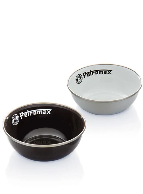Dwie miski turystyczne Petromax Enamel Bowls 1 l - white