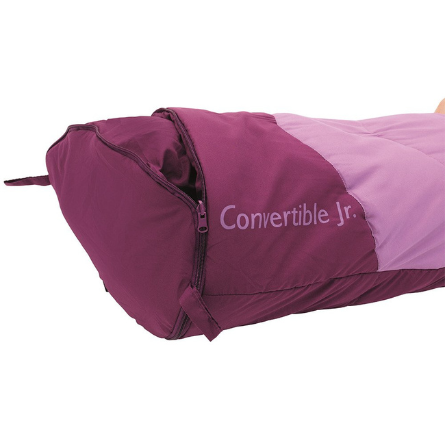 Dziecięcy śpiwór mumia Outwell Convertible Junior - magenta
