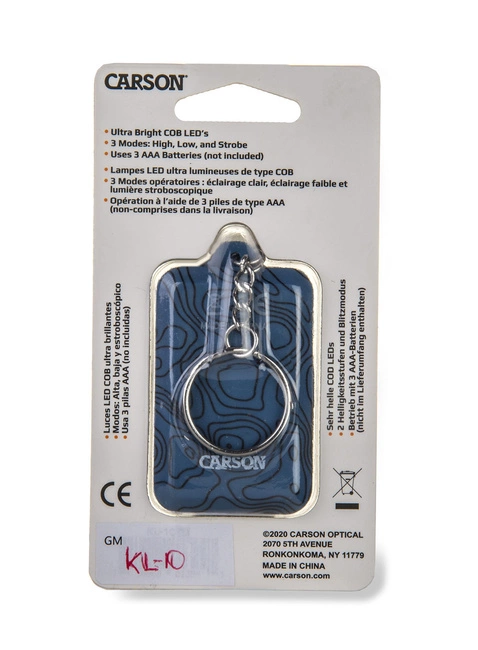 Latarka LED z brelokiem do kluczy Carson COB Keychain Flashlight - blue