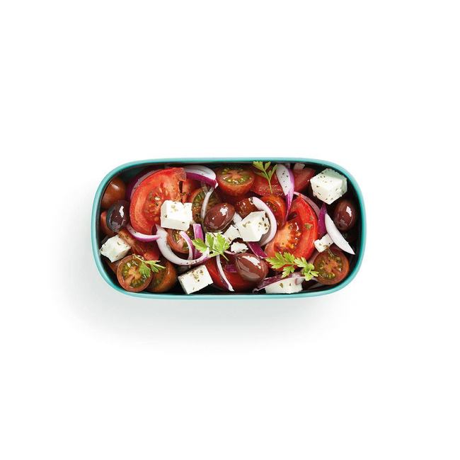 Dwupoziomowy lunchbox Lekue TO GO 2 x 500 ml - turquoise
