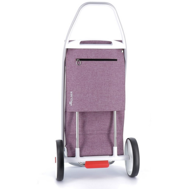 Wózek na zakupy ROLSER COM 8 Tweed Polar - malva