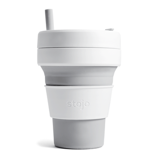 Składany kubek ze słomką Stojo Biggie 473 ml - dove